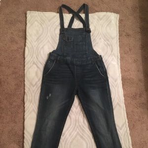 Free People Denim Overalls